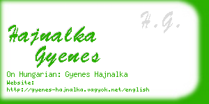 hajnalka gyenes business card